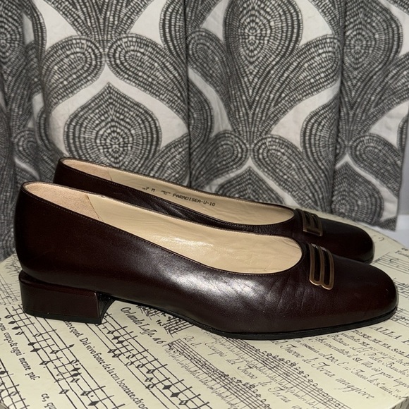Bally Brown Leather Paradisea Flats - Picture 4 of 11